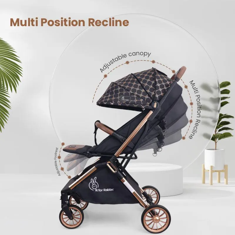 Street Smart Auto Fold Stroller for Kids, Safety Certified, Travel Friendly, Breathable Mesh, 360-degree rotation, 0-3 Yrs