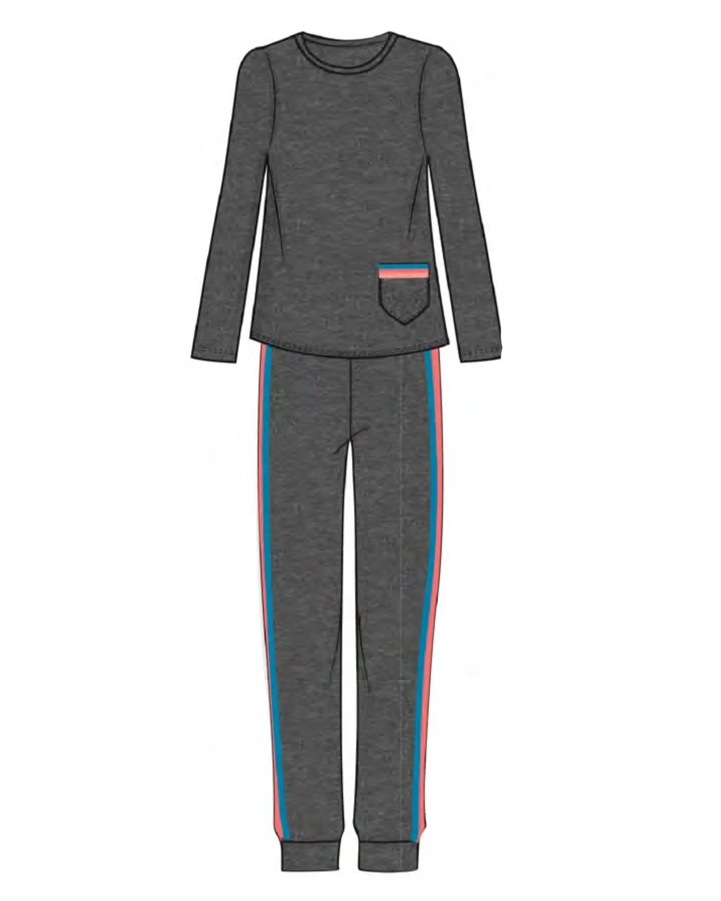 STRIPED CAMPER PAJAMA SET CPJ06169