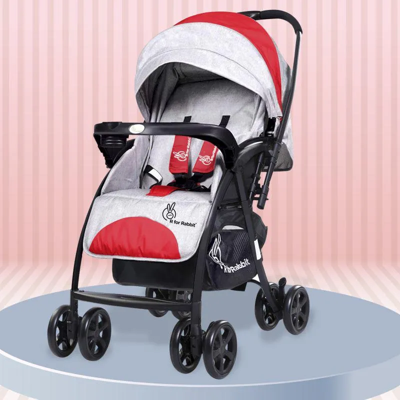 Sugar Pop Stroller - 3 Position Seat Recline, Easy One Hand Fold, Reversible Handle, UV Resistant Sun Canopy