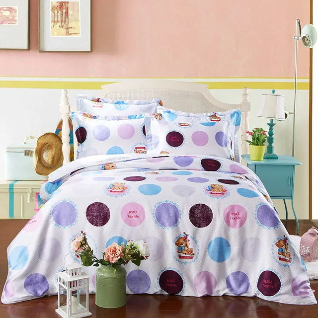 Summer Bedding set imitated Silk bed linens 4pcs luxurious bedclothes Green sheet pillowcase & duvet cover adult bed set queen