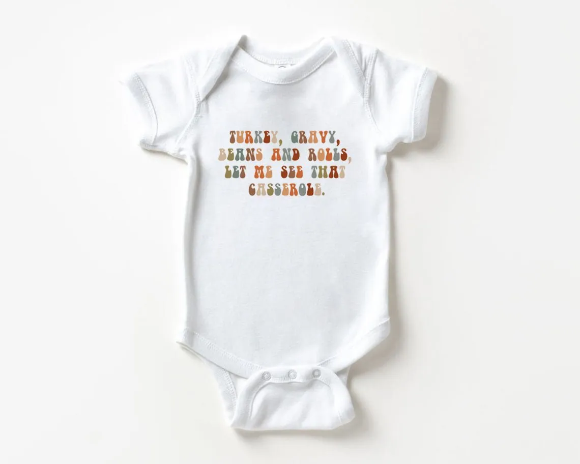 Thanksgiving Onesie - Funny Retro Bodysuit - Autumn Natural Baby Onesie