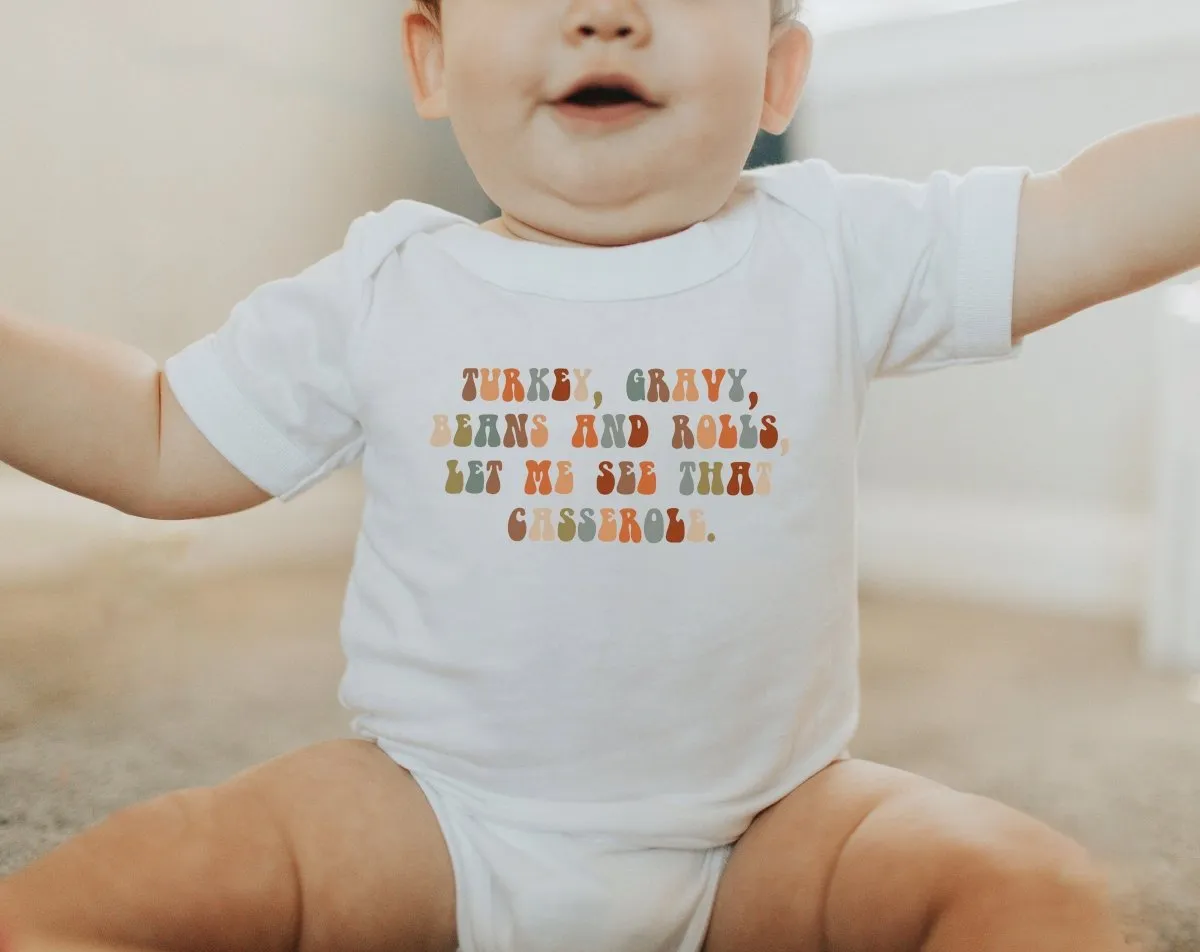 Thanksgiving Onesie - Funny Retro Bodysuit - Autumn Natural Baby Onesie