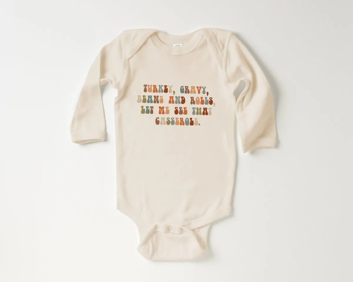 Thanksgiving Onesie - Funny Retro Bodysuit - Autumn Natural Baby Onesie