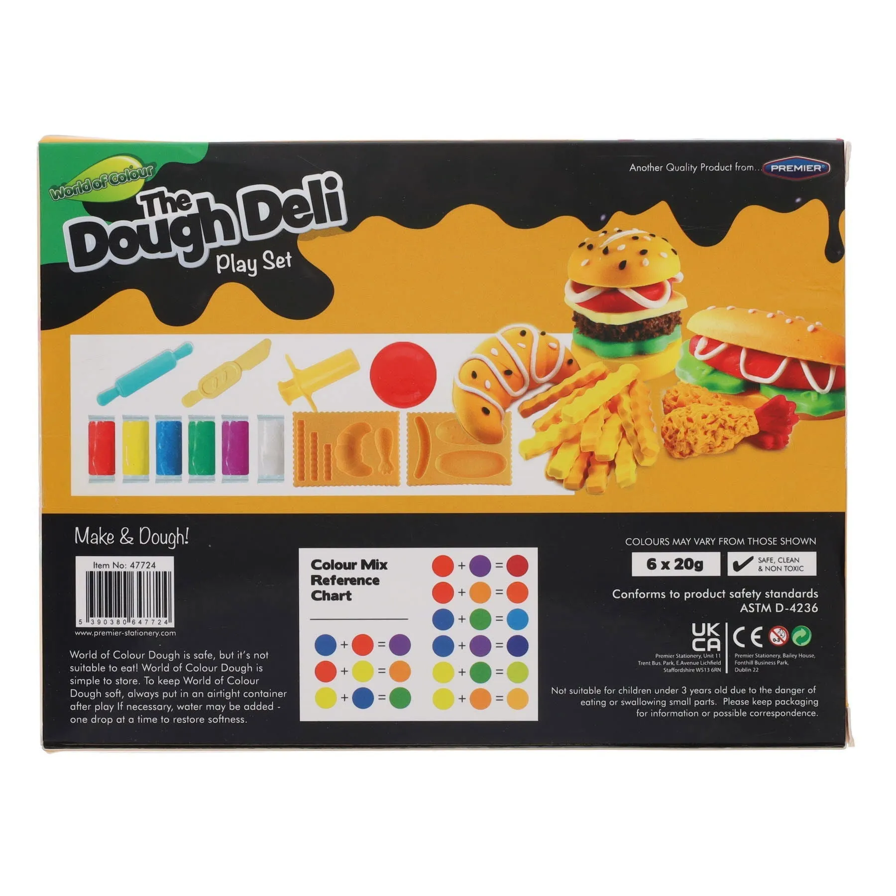 The Dough Deli Play Set - 6 x 20g Play Dough and Accessories