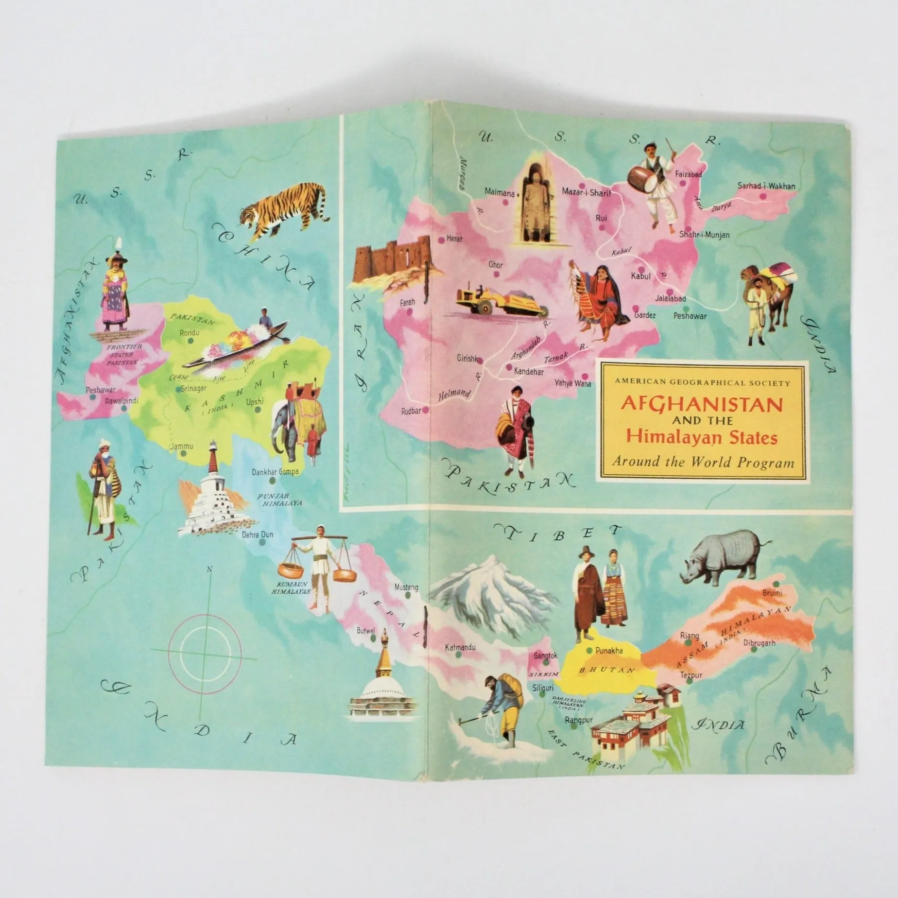 Travel Book, Geographical Society Around the World, Afghanistan & Himalayan States, 1960