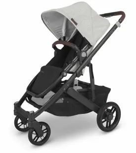 UPPAbaby Cruz V2 Stroller - Anthony (White and Grey Chenille / Carbon / Chestnut Leather)
