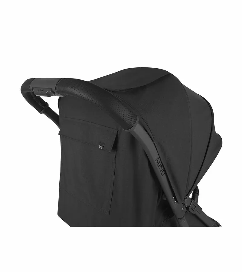 UPPAbaby Minu V2 Compact Stroller - Jake (Charcoal / Carbon / Black Leather)