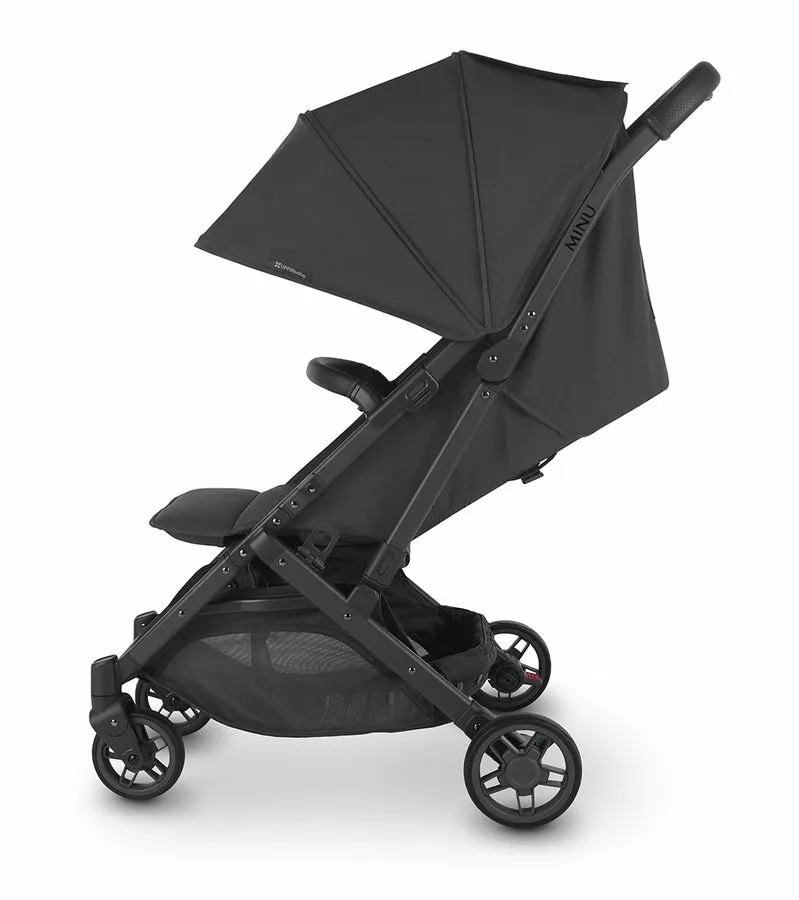 UPPAbaby Minu V2 Compact Stroller - Jake (Charcoal / Carbon / Black Leather)