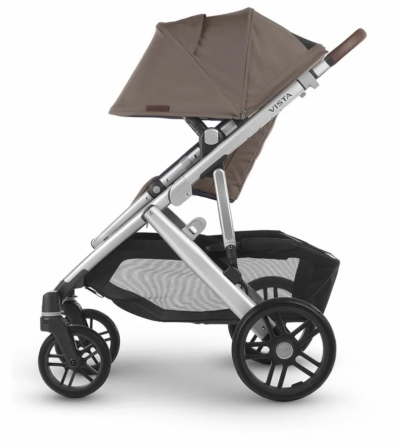 UPPAbaby Vista V2 Stroller, Theo (Dark Taupe / Silver / Chestnut Leather)