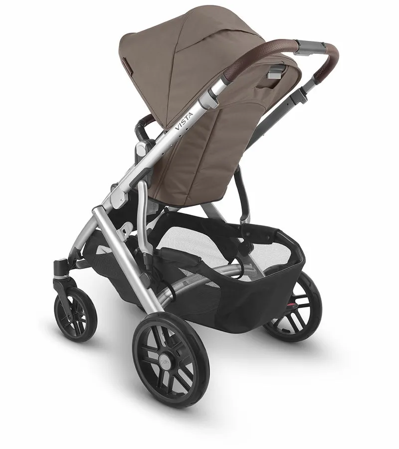 UPPAbaby Vista V2 Stroller, Theo (Dark Taupe / Silver / Chestnut Leather)