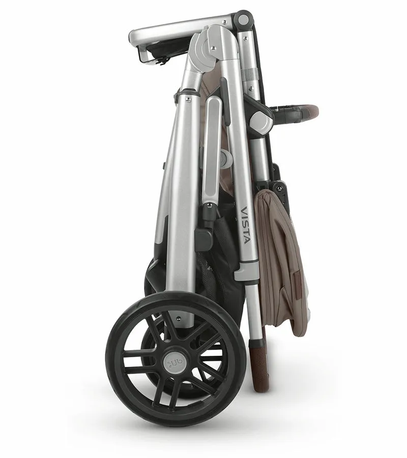 UPPAbaby Vista V2 Stroller, Theo (Dark Taupe / Silver / Chestnut Leather)