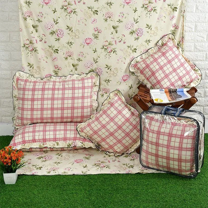 Viaro Frilled Floral Bedding Set - Five Piece Set