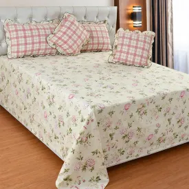 Viaro Frilled Floral Bedding Set - Five Piece Set