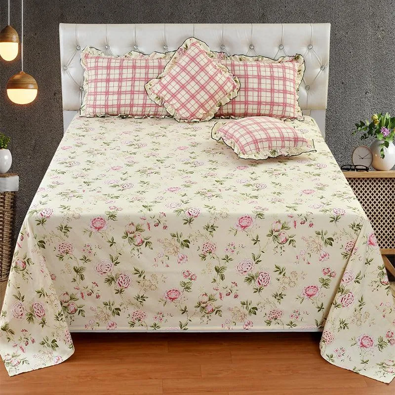 Viaro Frilled Floral Bedding Set - Five Piece Set